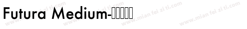 Futura Medium字体转换